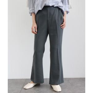 パンツ スラックス フレアラインサイドスリットパンツ　＊●