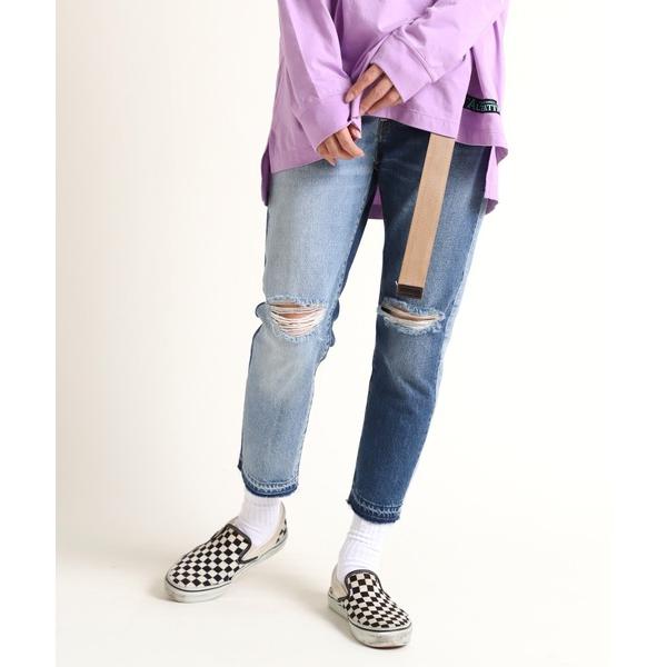 ジーンズ デニム デニムパンツ R3825 ２ＴＯＮＥカットレングススリム レディース