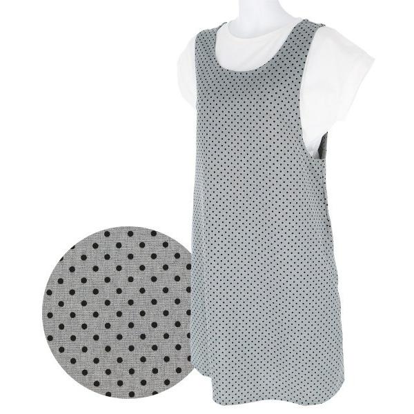 エプロン HOUSE WEAR STUDIO ポリエステルトロ ドット 後結び 背付きエプロン 70...