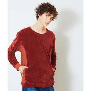 tシャツ Tシャツ 「ニットコール素材」 ベロアライク プルオーバーの商品画像