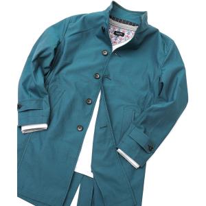 ステンカラーコート ストレッチスタンドカラー ピンヘッド