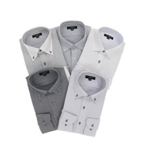 【WEB限定販売】タカキューメンズ/TAKA-Q：MEN  形態安定抗菌防臭 スリムフィット ビジネスドレス長袖シャツ5枚セット