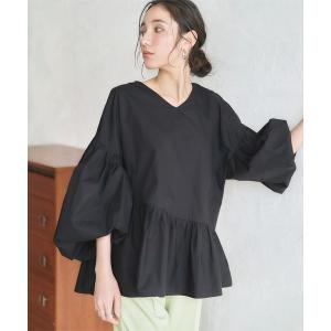 シャツ ブラウス ボリュームスリーブフレアブラウス