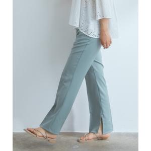 パンツ スラックス 「EASY CARE」センタープレススリット入りフレアーパンツ「WEB限定」 レディース