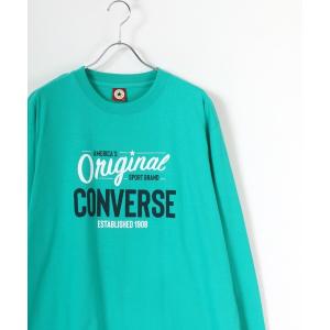 tシャツ Tシャツ CONVERSE/コンバース シューズロゴプリント ロンＴ/長袖/大きいサイズ