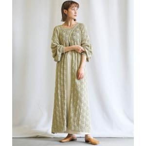 ワンピース 2021 SS 2WAY透かし編みスリットワンピース