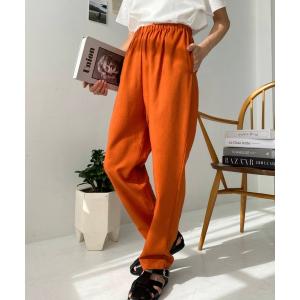 パンツ コットンリネンイージーパンツ レディース