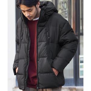 ダウンジャケット ダウン ボリュームネックリアルダウンジャケット(ダウン70%・フェザー30％) メンズ