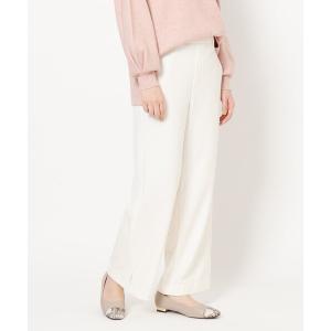 パンツ ◆裏起毛中空糸ストレッチワイドパンツ