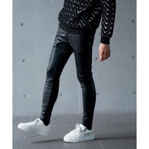 パンツ 「ハイパーストレッチスキニー」シンセティックレザーパンツ ジェギンス メンズ レディース