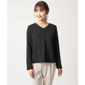 ブラウス シャツ 「セットアップ対応/洗える」フロントタックブラウス レディース