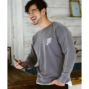 メンズ スウェット スノーウォッシュウラケプルオーバー L/S