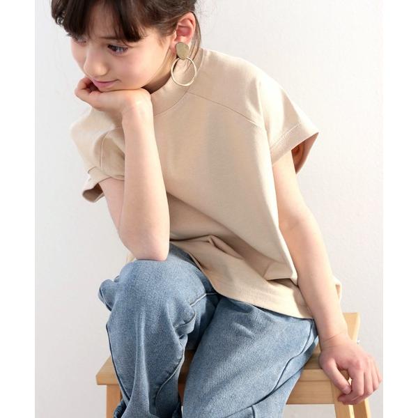 tシャツ キッズ　綿100%　USAコットン、大人っぽい上質モックネックTシャツ。 キッズ 子供服 ...