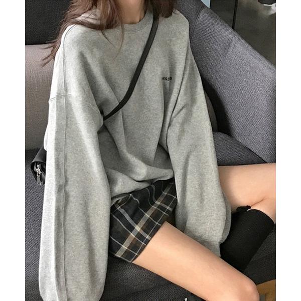 トレーナー スウェット ルーズシルエット クルーネック 長袖 スウェット トレーナー レディース メ...