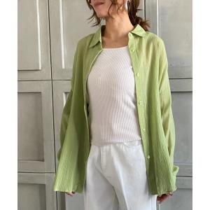 シャツ ブラウス 【2021S/S New Arrival】綿楊柳ビックシャツ
