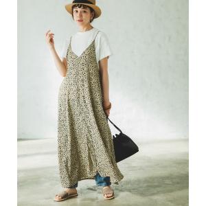 ワンピース 【リンクコーデ】Aライン 総柄キャミワンピース