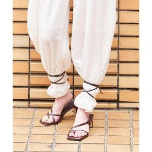 サンダル レースアップアシメサンダル「MAISON SPECIAL/メゾンスペシャル」 レディース