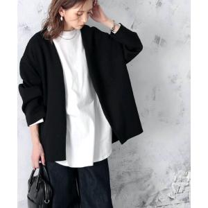 カーディガン ノーカラーアウターカーディガン（長袖）