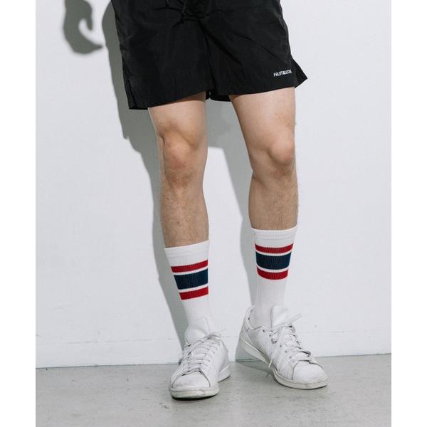 靴下 クルー丈 アメリブラインマルチ3Pソックス/ 3足セット / マルチカラー / 通気性 / 速...