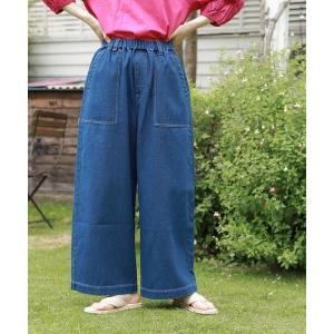 パンツ デニム ジーンズ デニムアソートワークワイドパンツ レディース