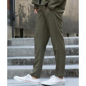 パンツ スラックス ストレッチカットジョーゼット テーパード