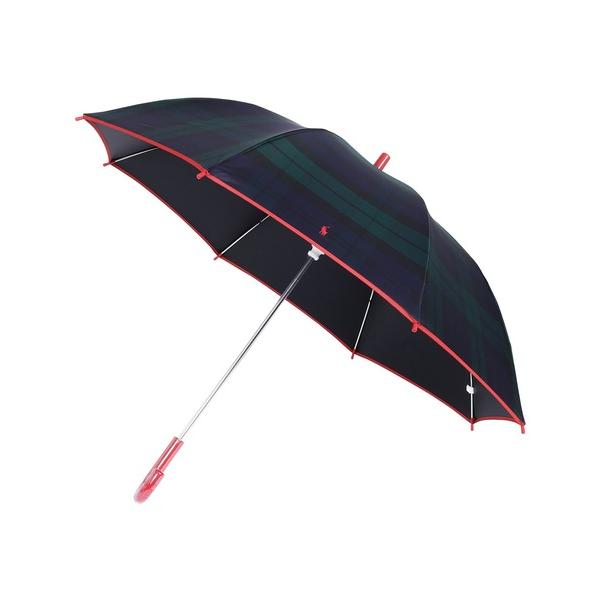 キッズ 傘 遮光 通学用晴雨兼用こども傘　ブラックウォッチ