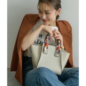 バッグ ハンドバッグ スカーフ付きスクエアハンドバッグ
