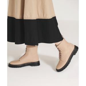 ブーツ 【Alphirk】 ♯レースアップトラックソールブーツ