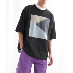 tシャツ Tシャツ バルカラー配色 オーバーサイズS/Sカットソー「EMMA CLOTHES/エマクローズ」
