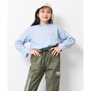 tシャツ Tシャツ キッズ 筆記体ロゴロングTシャツ