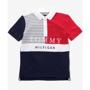 ポロシャツ BOYS カラーブロックロゴポロシャツ
