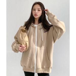 パーカー A'GEM/9 × .kom「muah muah/ムーアムーア」MUAH SIGNATURE WAPPEN HOOD ZIPUP/シグネチャ
