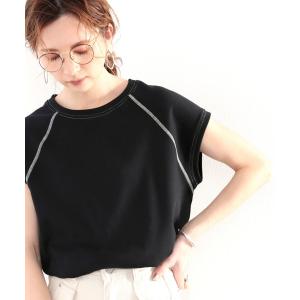 tシャツ Tシャツ ふんわり柔らか、オーガニックコットン。配色ステッチフレンチTシャツ