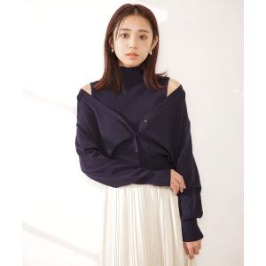 アンサンブル WEB限定/ゴールドボタンアンサンブルニット