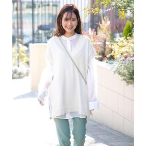 ニット Vネックベーシックニットベスト《手洗い可能》