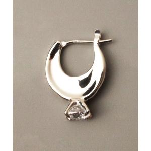 ピアス SILVER925ジルコニアフープピアス/レディース/メンズ/ギフト レディース