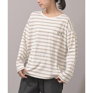 tシャツ Tシャツ ミケねこ刺繍ワイド長袖T レディース