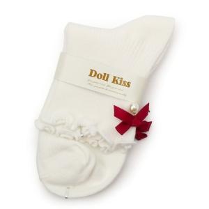 靴下 13色展開リボン付きメローリブクルーソックス　靴下 レディース