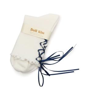 靴下 7色展開レースアップクルーソックス　靴下 レディース