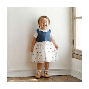 Hoppetta dot flower刺繍ドレス