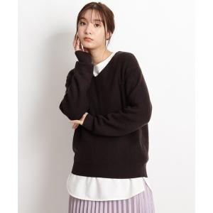 ニット ◆【S-LL】毛玉になりにくいVネックニット