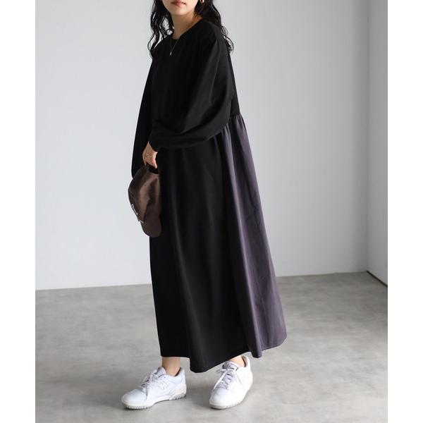 ワンピース 「Fizz/フィズ」　サカリバ素材　バック切替えAラインワンピース