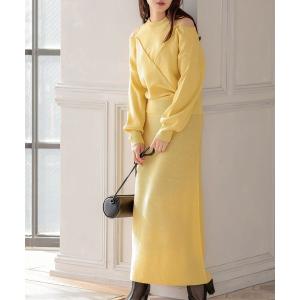 オープンショルダー ニット ワンピース チュニック の商品一覧 ファッション 通販 Yahoo ショッピング