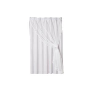 Francfranc フリルバランス ダブルカーテン ライトブルー　2枚セット フリルバランス ダブルカーテン H1350×W1000 ライトブルー