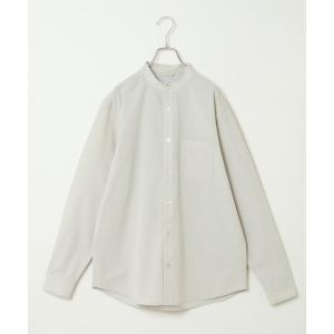 シャツ ブラウス SOLOTEXバンドカラーシャツ