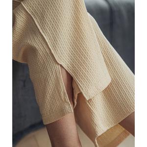 パンツ 横スリットリラックスワイドパンツ