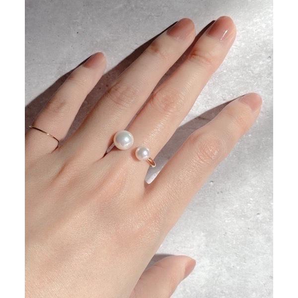 指輪 リング 「ECRu.」パールフォークリング レディース メンズ