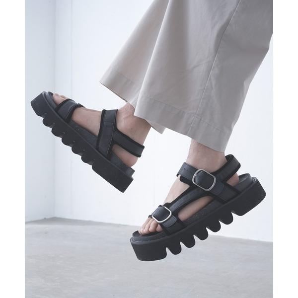 サンダル メンズ Alpinus - High Sole Leather Sandals/ハイソール...