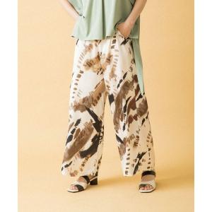 パンツ プリントフレアーパンツ