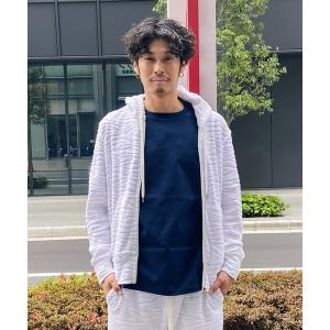 メンズ パーカー SEAGREEN(シーグリーン) ZEBRA PILE JQ HOODIE｜zozo